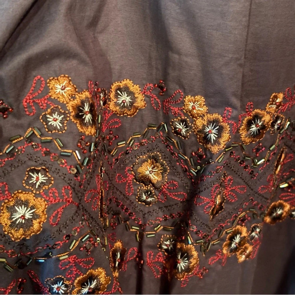 NWT Antonio Melani Havana Nights Dress in Espresso, size 4, Embroidered Beaded - Picture 3 of 13